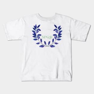 rome SPQR laurel wreath Kids T-Shirt